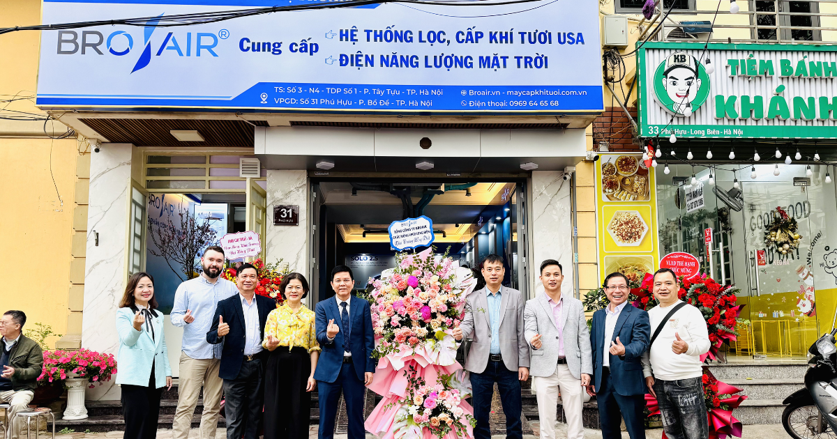 Khai trương showroom cấp khí tươi Broair cơ sở 2 Long Biên